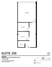 3155 W Big Beaver Rd, Troy, MI for rent Floor Plan- Image 1 of 1