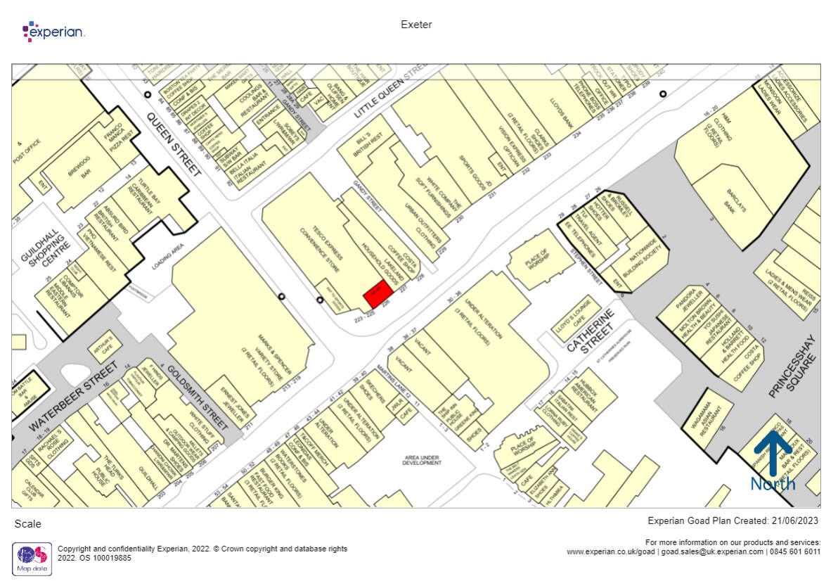 223-226 High St, Exeter for rent Goad Map- Image 1 of 4