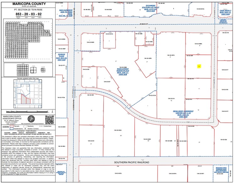 1833 W Main St, Mesa, AZ for rent - Plat Map - Image 2 of 2