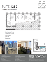 44 Montgomery St, San Francisco, CA for rent Floor Plan- Image 1 of 2