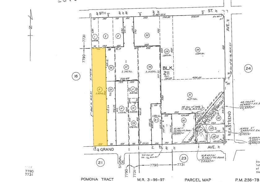 1415 E Grand Ave, Pomona, CA for rent - Plat Map - Image 2 of 2