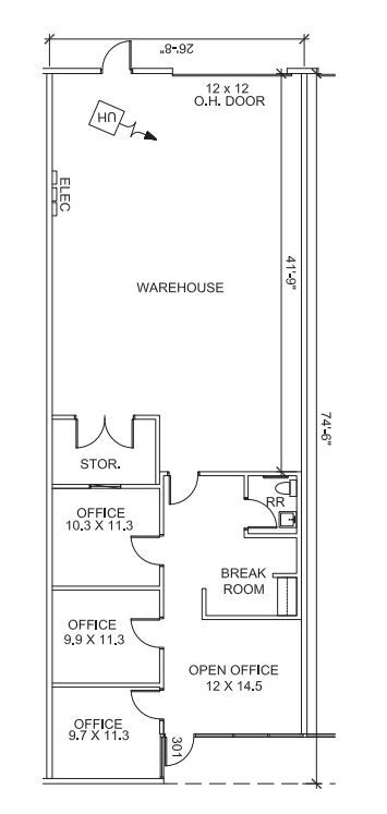 2154 W Northwest Hwy, Dallas, TX to rent Floor Plan- Image 1 of 1