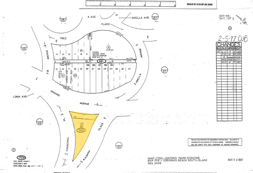 1300-1330 Orange Ave, Coronado, CA for rent - Plat Map - Image 2 of 19