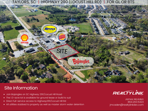 2617 Locust Hill Rd, Taylors, SC - aerial  map view