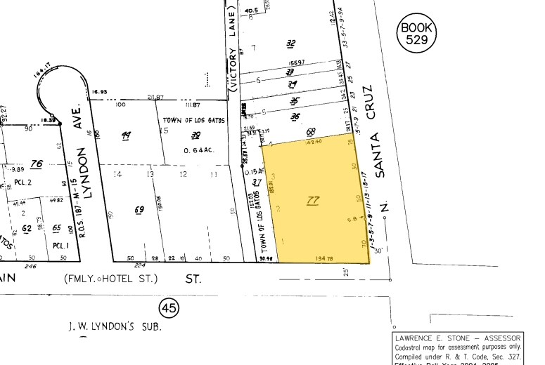 1-17 1/2 N Santa Cruz Ave, Los Gatos, CA for sale - Plat Map - Image 1 of 1