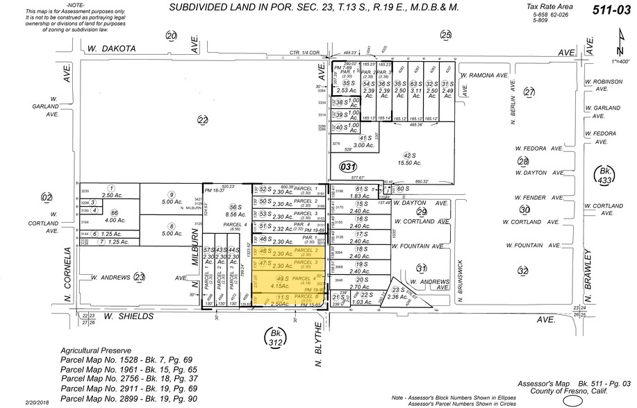 4432 W Shields Ave, Fresno, CA for sale - Plat Map - Image 2 of 2