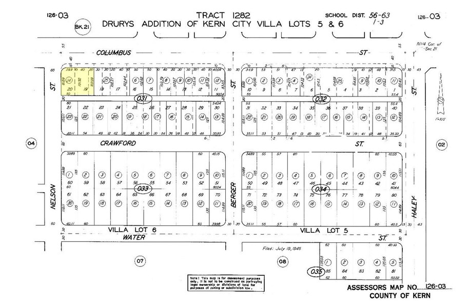 1201 Columbus St, Bakersfield, CA for rent - Plat Map - Image 3 of 6