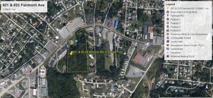 801 Fairmont Rd, Morgantown, WV - AERIAL  map view