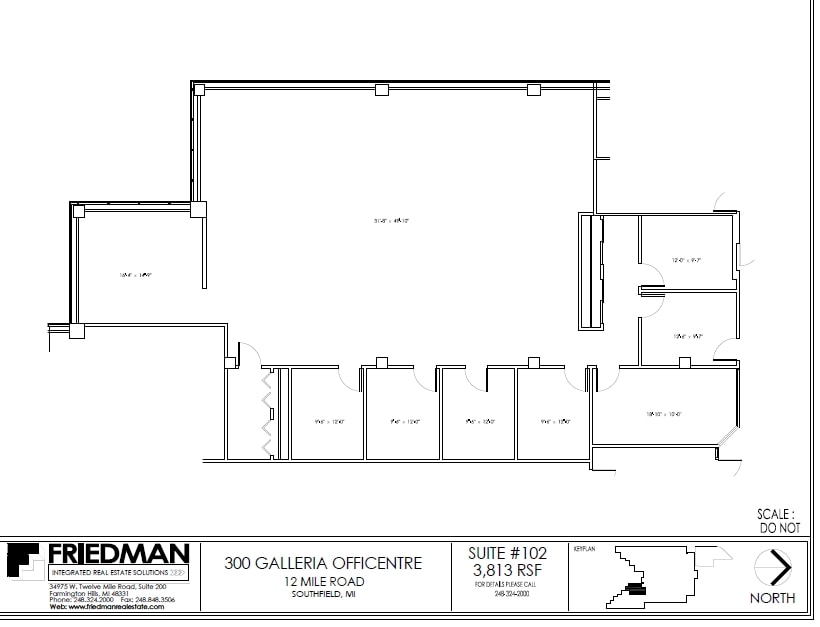300 Galleria Officentre, Southfield, MI to rent Floor Plan- Image 1 of 3