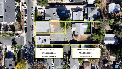 1736-1740 N Sierra Bonita Ave, Pasadena, CA - aerial  map view - Image1