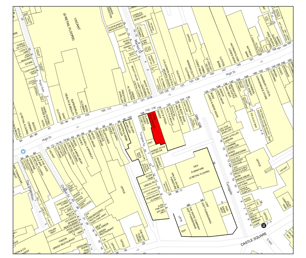 116 High St, Guildford to rent Goad Map- Image 1 of 1
