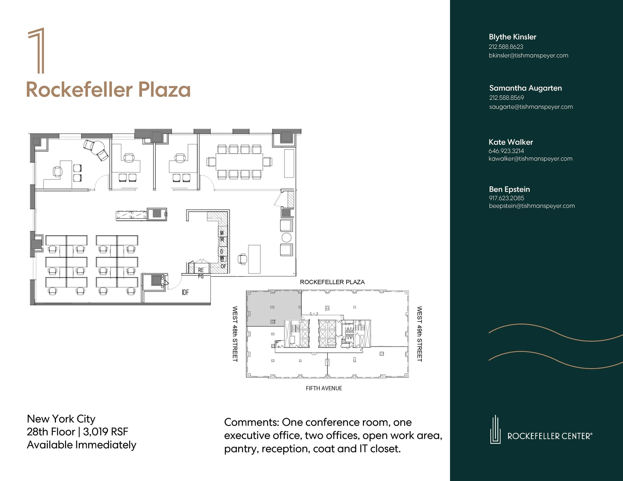 1 Rockefeller Plaza, New York, NY to rent Floor Plan- Image 1 of 1