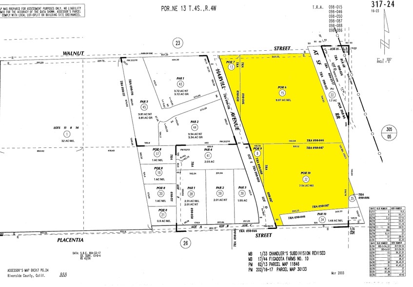 Harvill Ave, Perris, CA for sale - Plat Map - Image 1 of 1