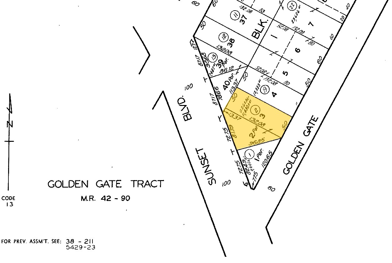 3511-3517 W Sunset Blvd, Los Angeles, CA for sale Plat Map- Image 1 of 1
