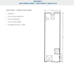 2501-2519 Gravel Dr, Fort Worth, TX to rent Floor Plan- Image 1 of 1