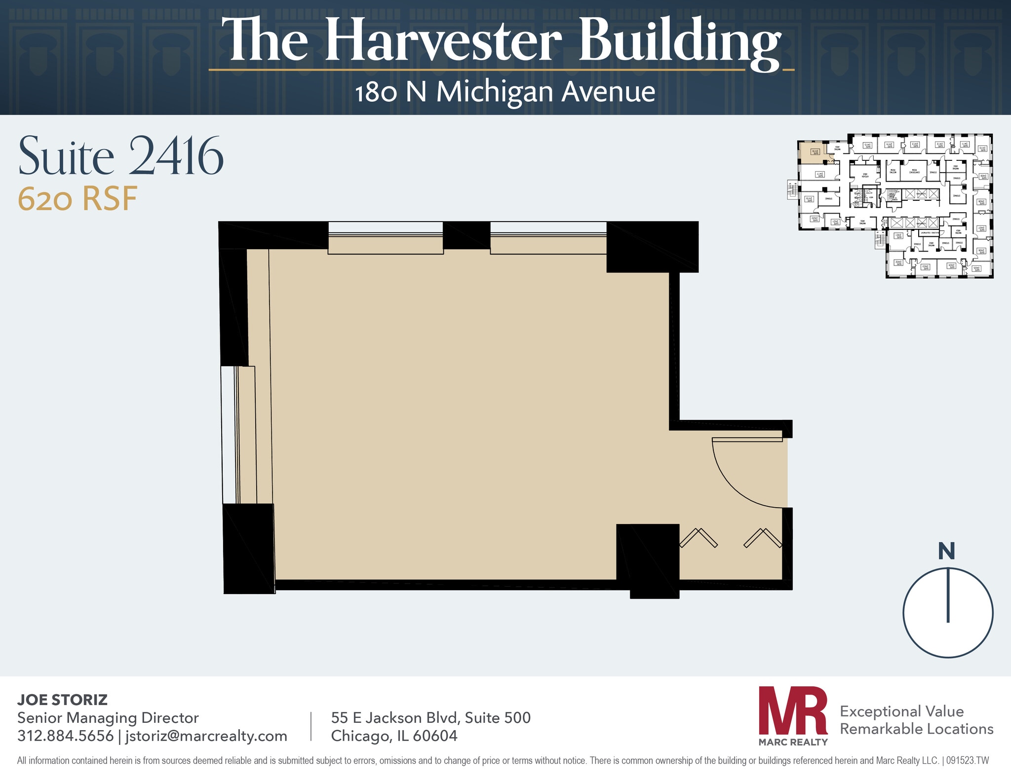 180 N Michigan Ave, Chicago, IL to rent Floor Plan- Image 1 of 3