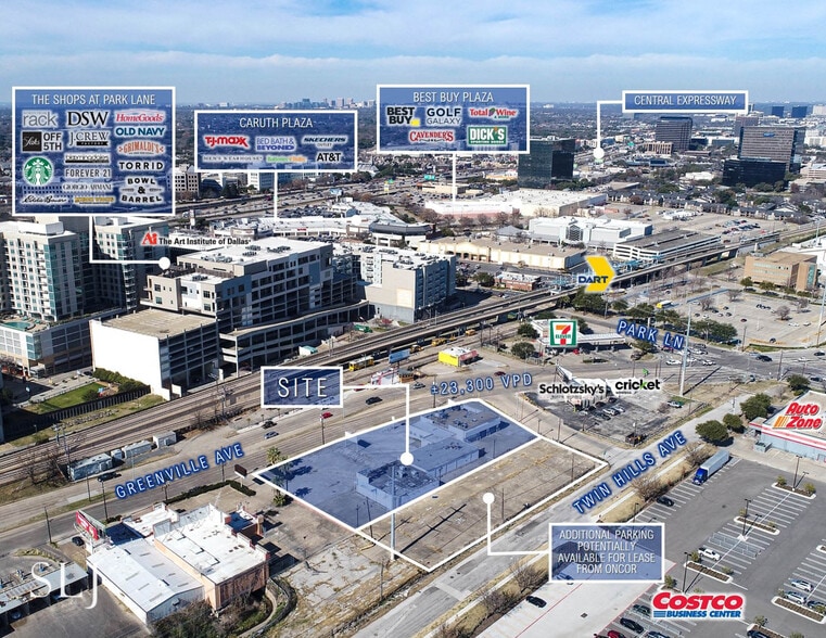 6846-6850 Greenville Ave, Dallas, TX to rent - Aerial - Image 3 of 8