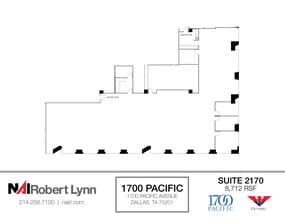 1700 Pacific Ave, Dallas, TX to rent Floor Plan- Image 1 of 2