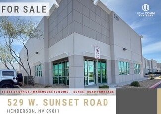 More details for 529 W Sunset Rd, Henderson, NV - Industrial for Sale