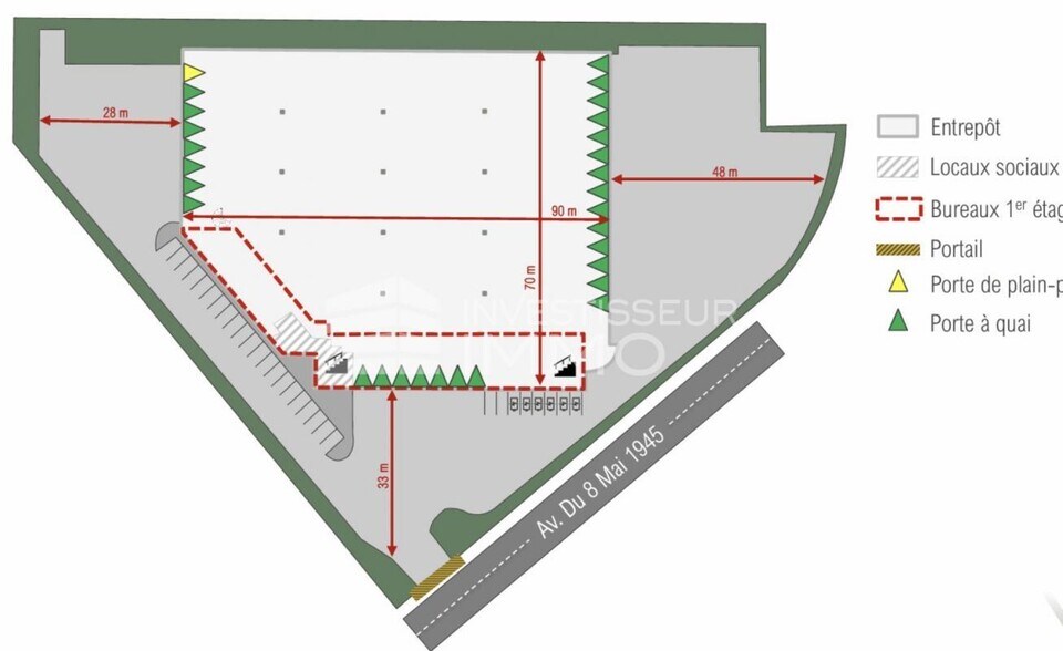 Light Industrial in Villeneuve La Garenne to rent - Site Plan - Image 2 of 3