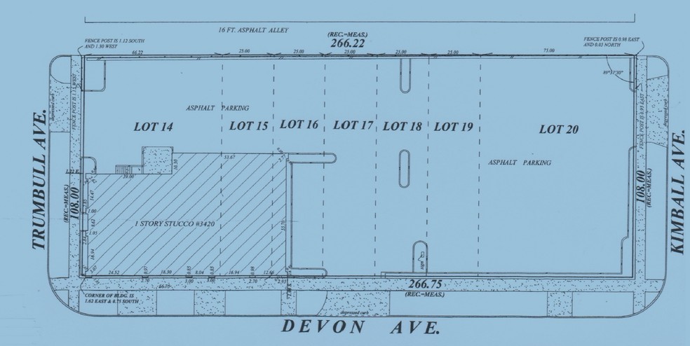 3420 W Devon Ave, Lincolnwood, IL for sale - Plat Map - Image 1 of 1