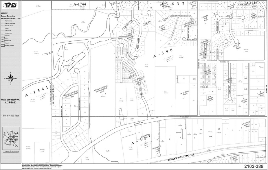 2800 W Division St, Arlington, TX for rent - Plat Map - Image 2 of 2