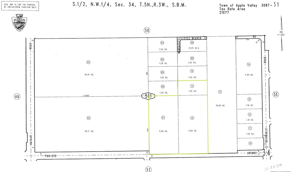 Pahute, Apple Valley, CA for sale - Plat Map - Image 2 of 18