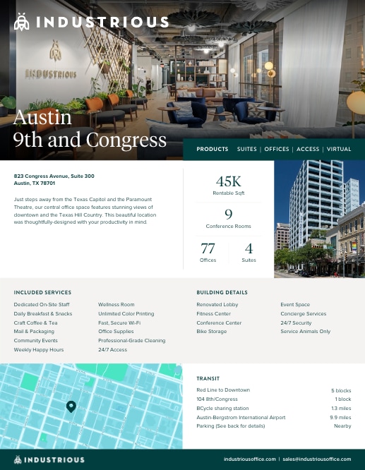 823 Congress Ave, Austin, TX to rent Floor Plan- Image 1 of 8