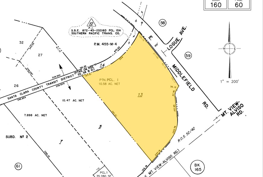 675 E Middlefield Rd, Mountain View, CA for rent - Plat Map - Image 2 of 10