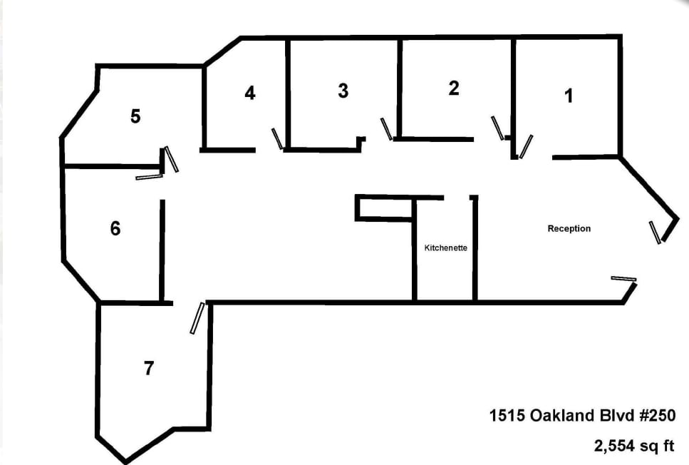 1515 Oakland Blvd, Walnut Creek, CA to rent Floor Plan- Image 1 of 1