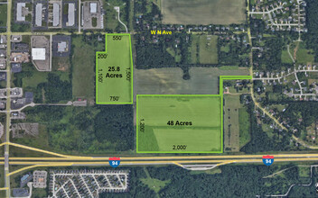 6209 N Ave, Kalamazoo, MI - aerial  map view