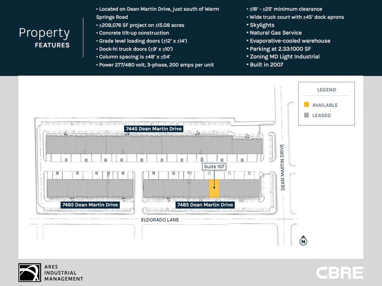 7485 Dean Martin Dr, Las Vegas, NV for rent - Site Plan - Image 2 of 5