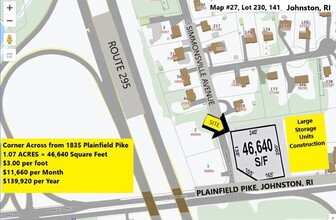 Simmonsville Avenue, Johnston, RI - aerial  map view - Image1