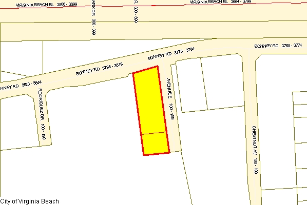 3795 Bonney Rd, Virginia Beach, VA for sale - Plat Map - Image 2 of 4