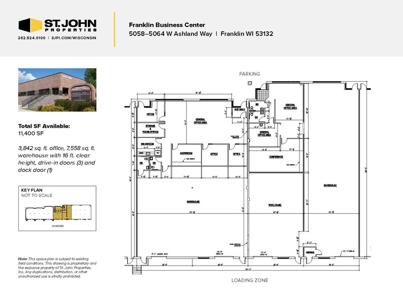 5000-5040 Ashland Way, Franklin, WI for rent - Floor Plan - Image 2 of 5