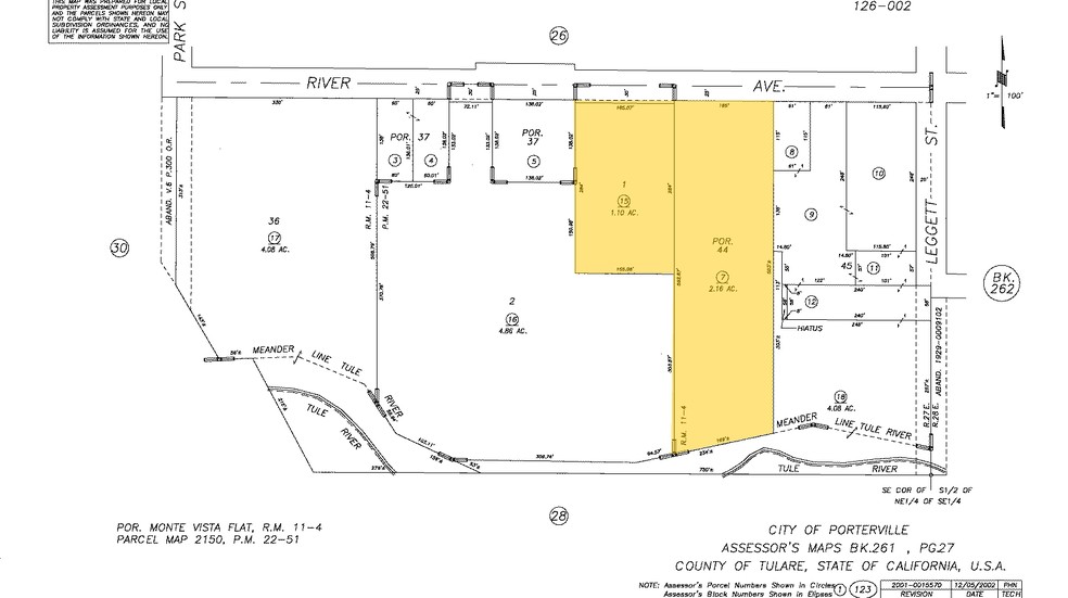 731 E River Ave, Porterville, CA for rent - Plat Map - Image 2 of 2