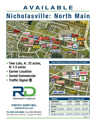 More details for 1021 N Main St, Nicholasville, KY - Land for Rent