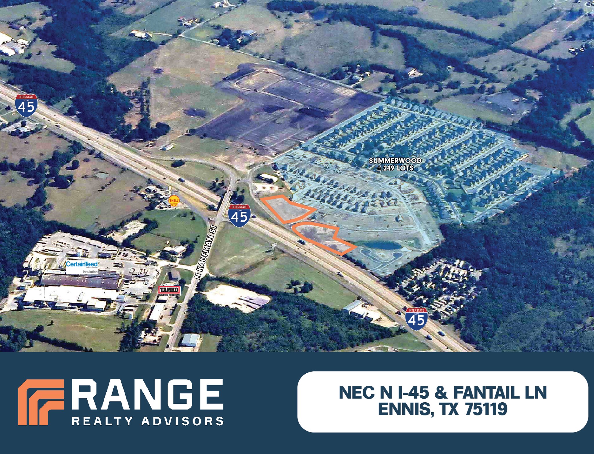 Fantail Lane, Ennis, TX for sale Aerial- Image 1 of 1