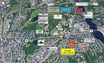 490 Shrewsbury St, Worcester, MA - AERIAL map view