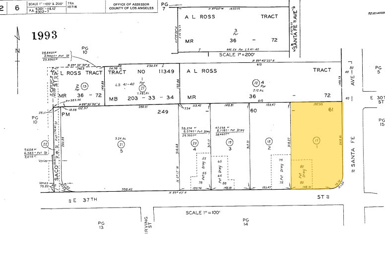 3575 S Santa Fe Ave, Vernon, CA for rent - Plat Map - Image 2 of 3