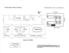 233 Broadway, New York, NY to rent Floor Plan- Image 1 of 1
