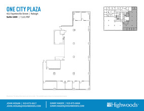 421 Fayetteville St, Raleigh, NC for rent Floor Plan- Image 2 of 2