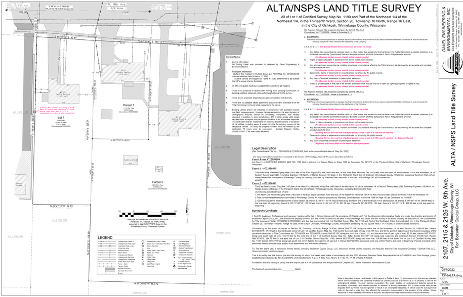 2107-2115-2125 9th Ave, Oshkosh, WI for sale - Plat Map - Image 3 of 5