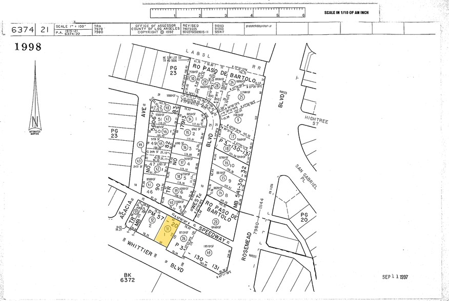 8819 Whittier Blvd, Pico Rivera, CA for rent - Plat Map - Image 2 of 7