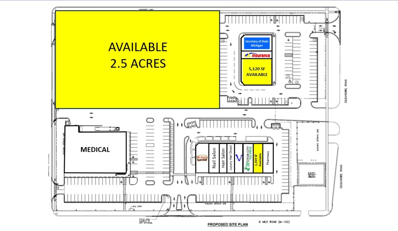 8 Mile Rd, Hazel Park, MI to rent Site Plan- Image 1 of 2