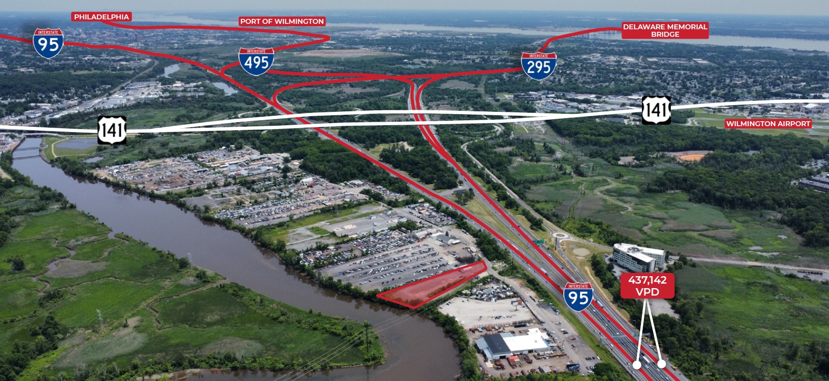 415 Old Airport Rd, New Castle, DE to rent Aerial- Image 1 of 6