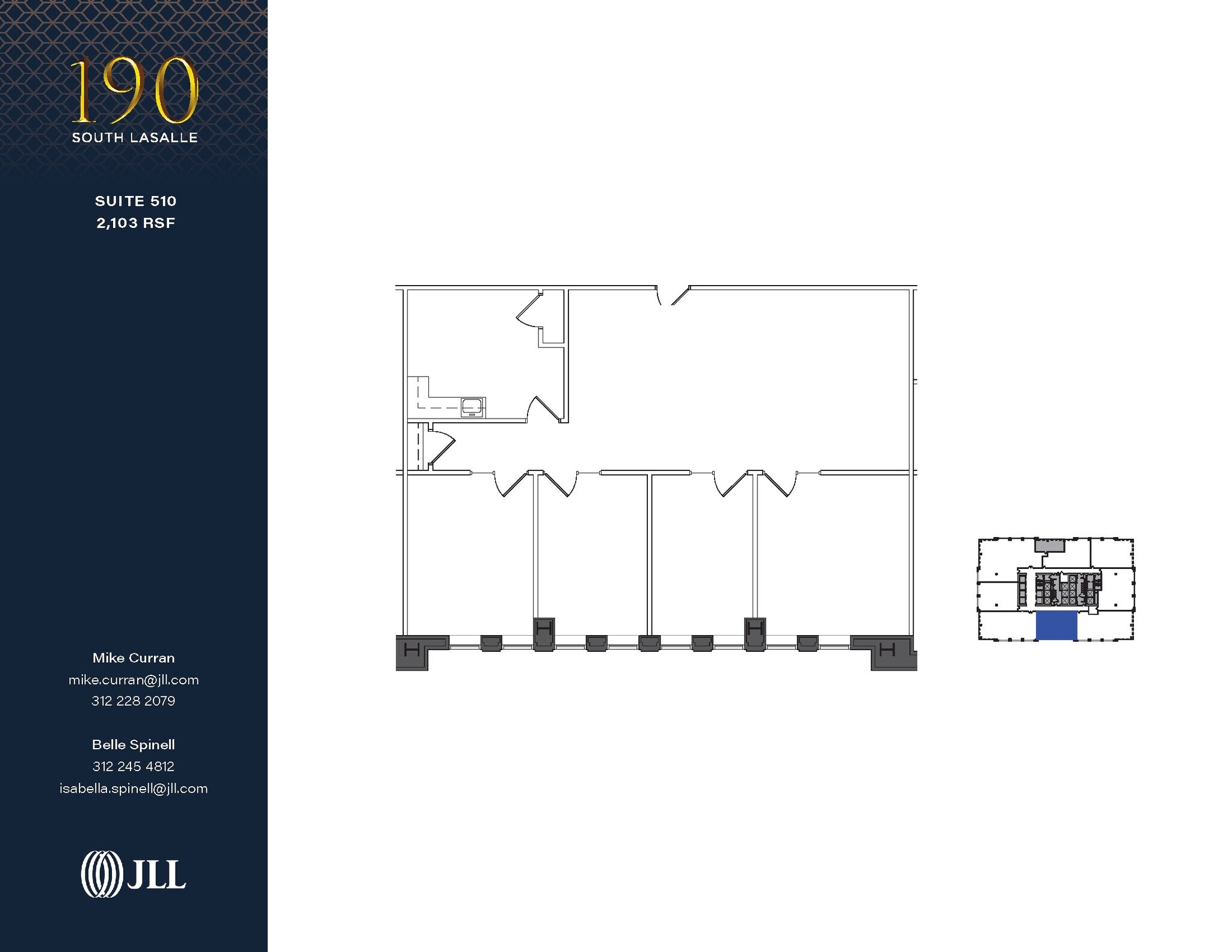 190 S La Salle St, Chicago, IL to rent Floor Plan- Image 1 of 4
