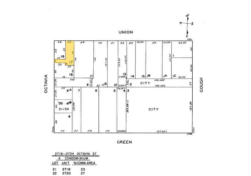 1787 Union St, San Francisco, CA for rent - Plat Map - Image 2 of 5