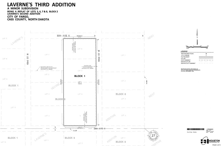 2880 42nd N St, Fargo, ND to rent - Plat Map - Image 3 of 4