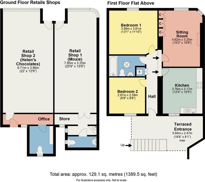 Ash Street/Queens Square portfolio of 2 properties for sale on LoopNet.co.uk - Floor Plan - Image 2 of 2